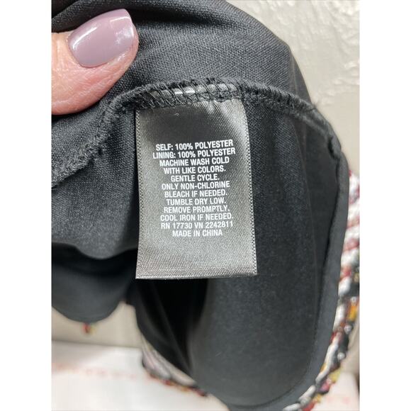 Mossimo Fit & Flare Dress Women’s Multicolor Abstract V Neck Sleeveless Size XL - Picture 5 of 7